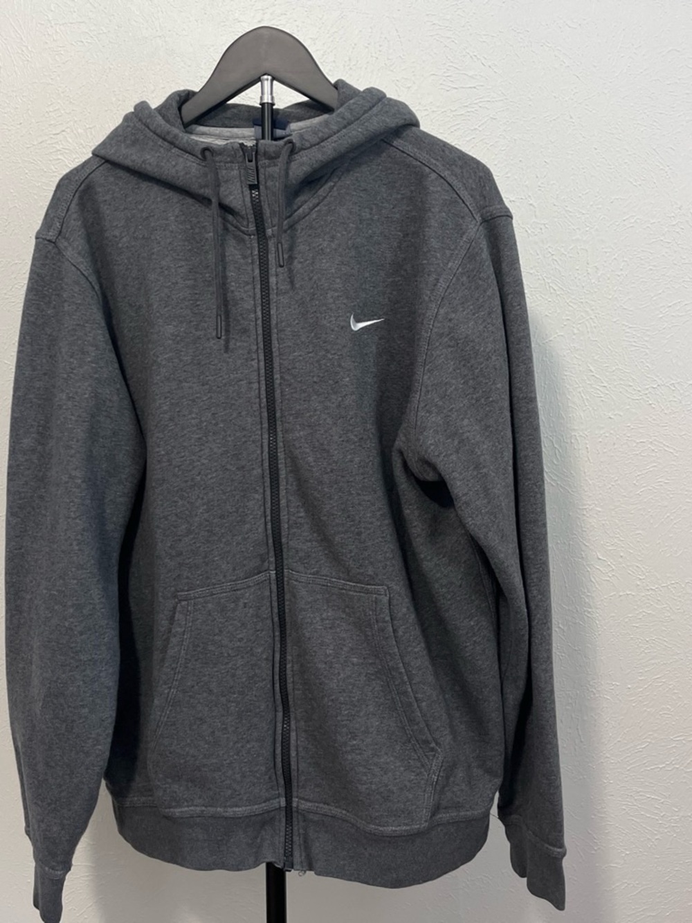 Nike Club Full Zip Fleece Hoodie with White Swoosh Tag